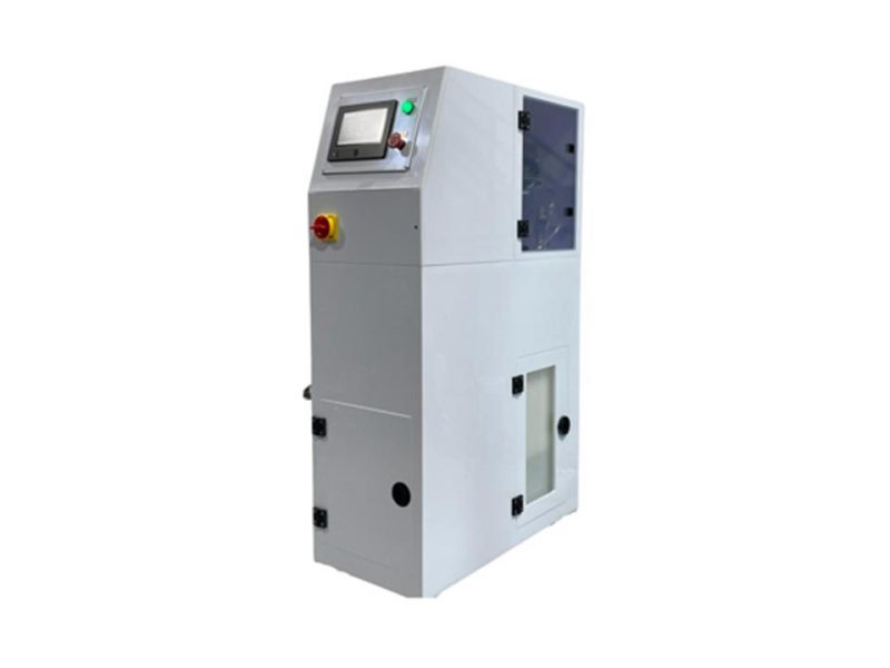 Side-view of the HiSpec XP injector system, designed for automated premixing and delivery of dicing fluid in mid to high volume wafer dicing environments